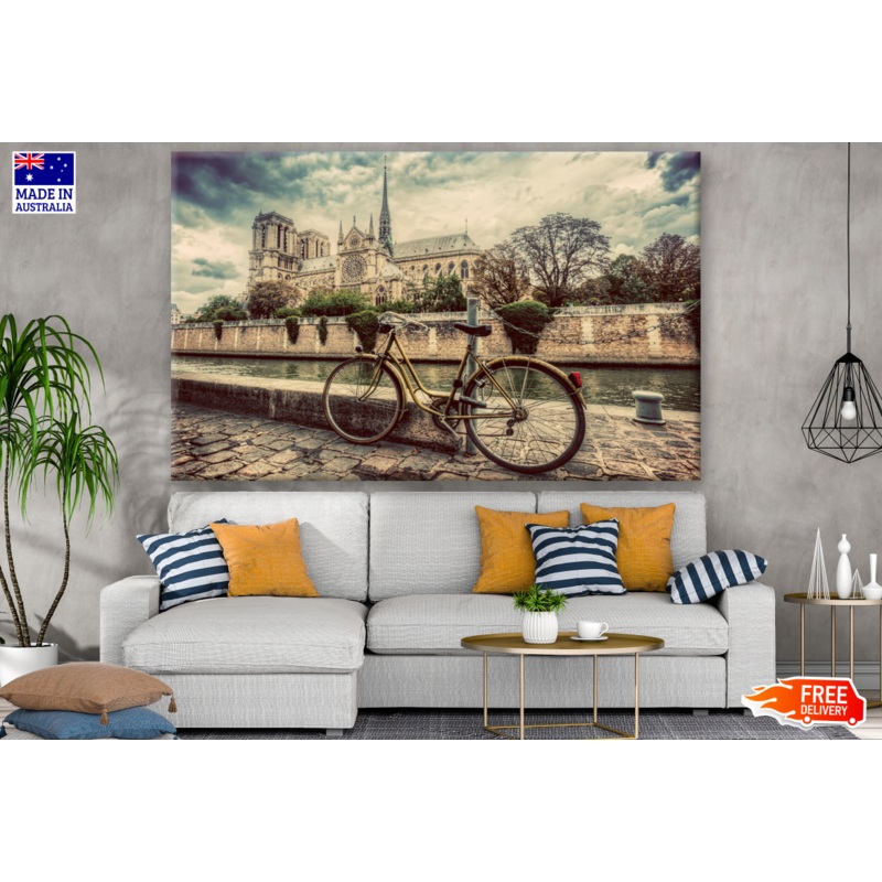 Vintage Bicycle Near Canal Photograph Print 100% Australian Made