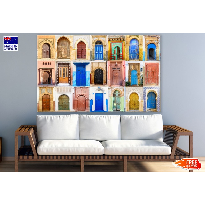 Ancient Colorful Doors Photograph Print 100% Australian Made