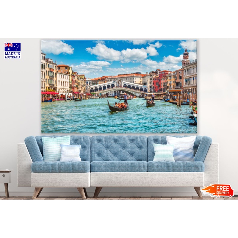 Bridge Rialto on Grand Canal in Venice Italy Photograph Print 100% Australian Made
