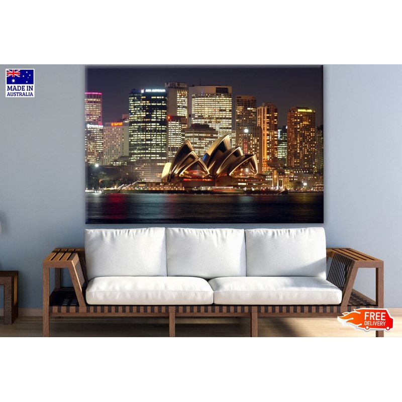 Opera House Night City Photograph View Print 100% Australian Made