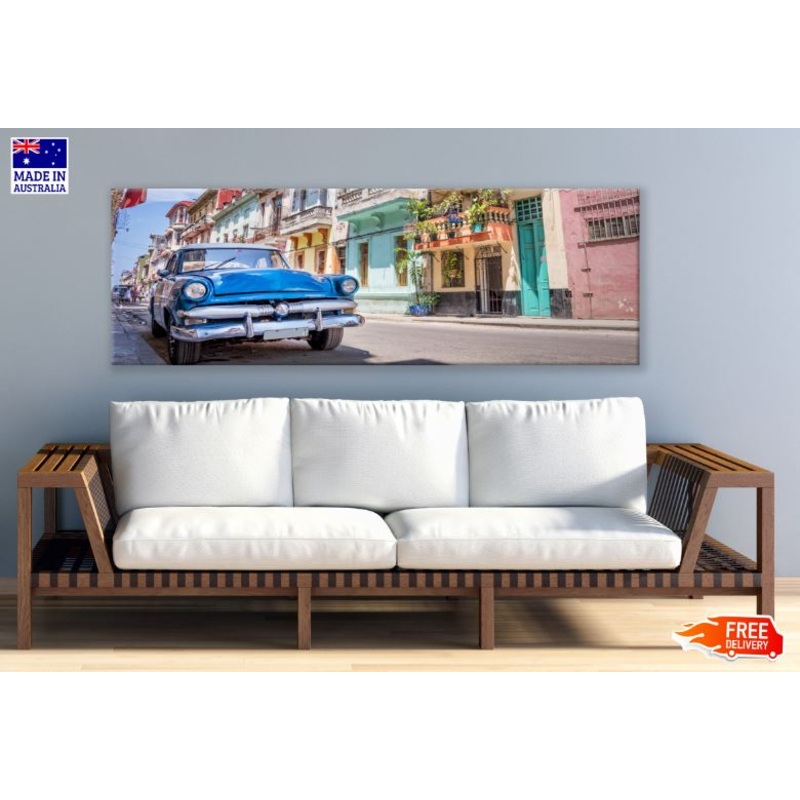 Panoramic Canvas Car & City High Quality 100% Australian made wall Canvas Print ready to hang
