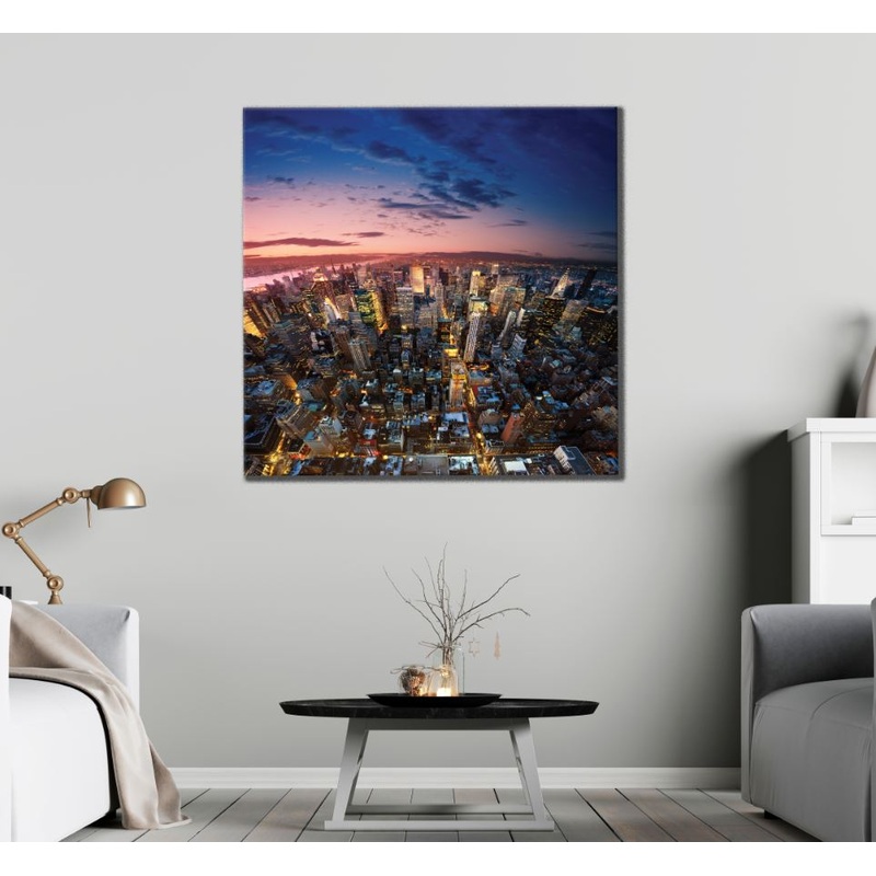 Square Canvas City Aerial View Photograph High Quality Print 100% Australian Made