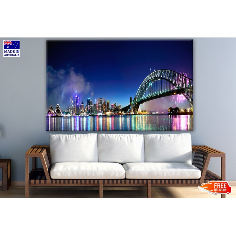 Stunning Bridge Night View Photograph Print 100% Australian Made