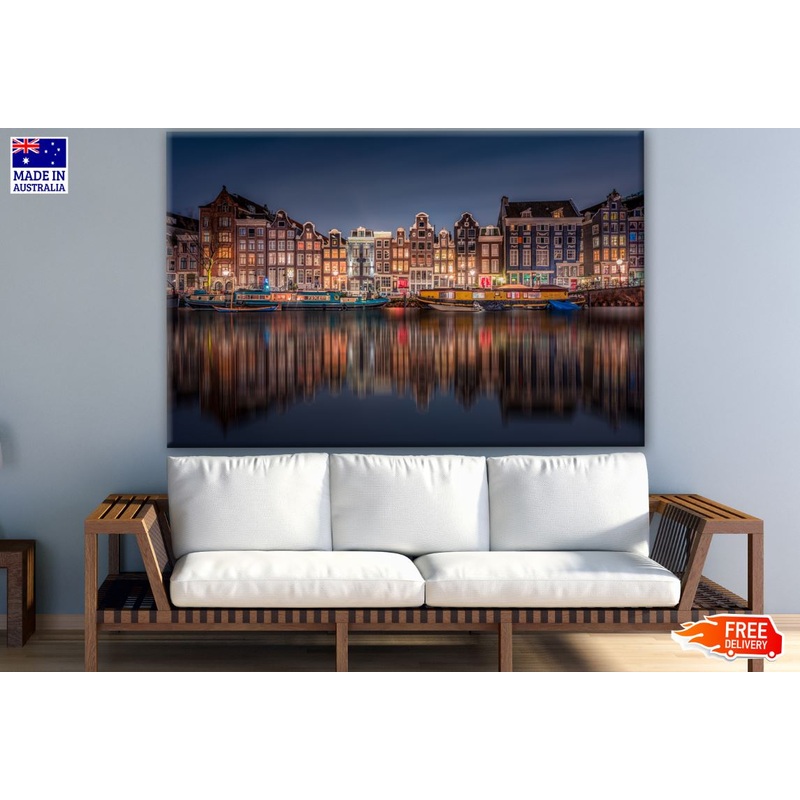 Stunning City Building Night View Photograph Print 100% Australian Made