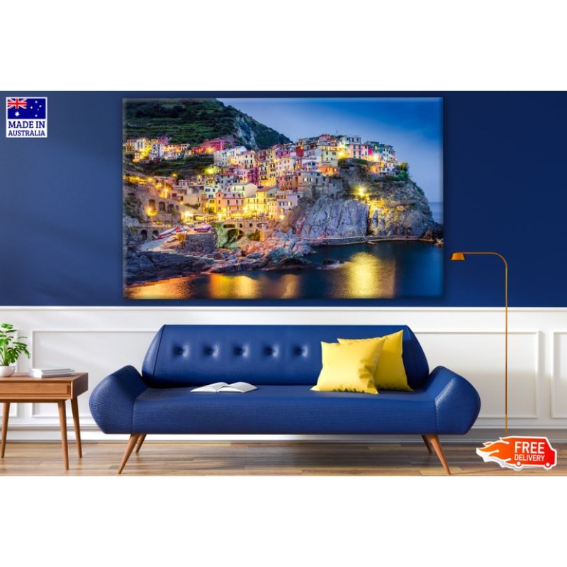 Stunning City Night Scenery View Photograph Print 100% Australian Made