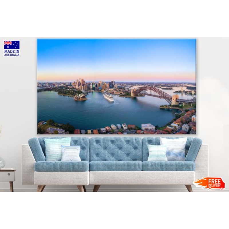 Sunrise View at Sydney Scenery Photograph Print 100% Australian Made