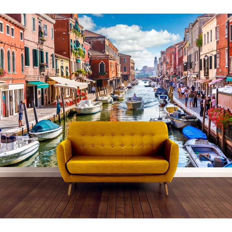 Wallpaper Murals Peel and Stick Removable Canal in City High Quality