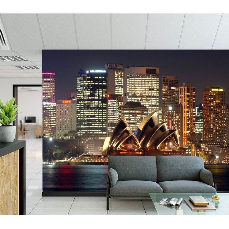 Wallpaper Murals Peel and Stick Removable Opera House & City View Photograph High Quality