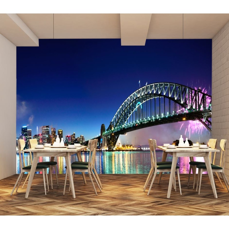 Wallpaper Murals Peel and Stick Removable Stunning City Night View High Quality