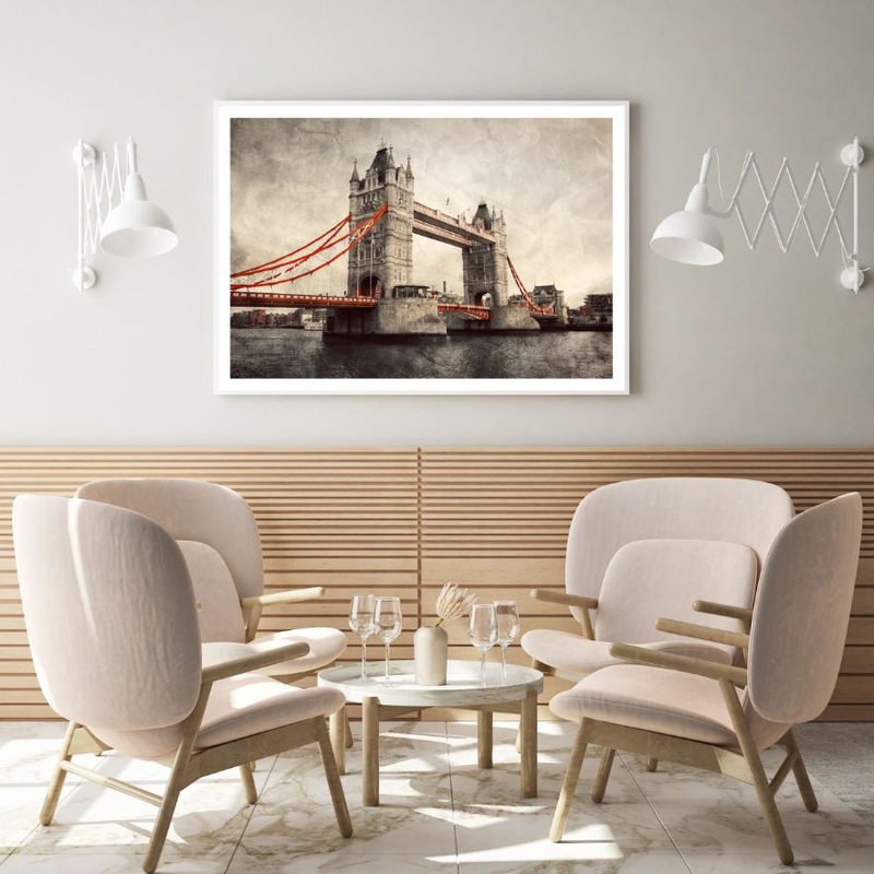 Bridge Vintage Scenery Painting Home Decor Premium Quality Poster Print Choose Your Sizes