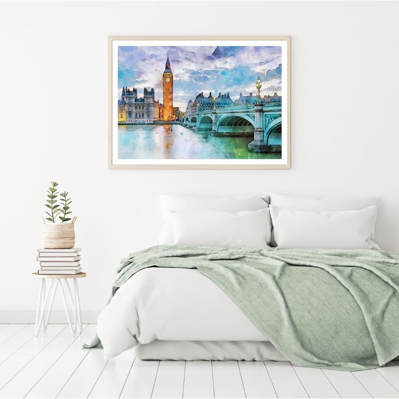 London City Scenery Painting Home Decor Premium Quality Poster Print Choose Your Sizes