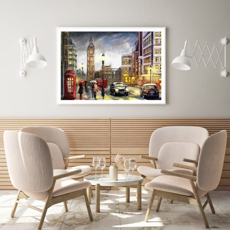 London City Watercolor Painting Home Decor Premium Quality Poster Print Choose Your Sizes