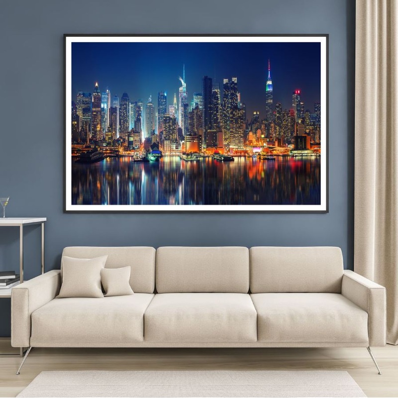 Night City Scenery Photograph Home Decor Premium Quality Poster Print Choose Your Sizes
