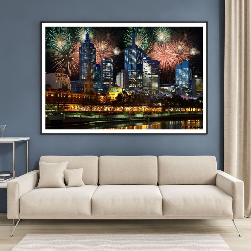 Night City Sky View Photograph Home Decor Premium Quality Poster Print Choose Your Sizes