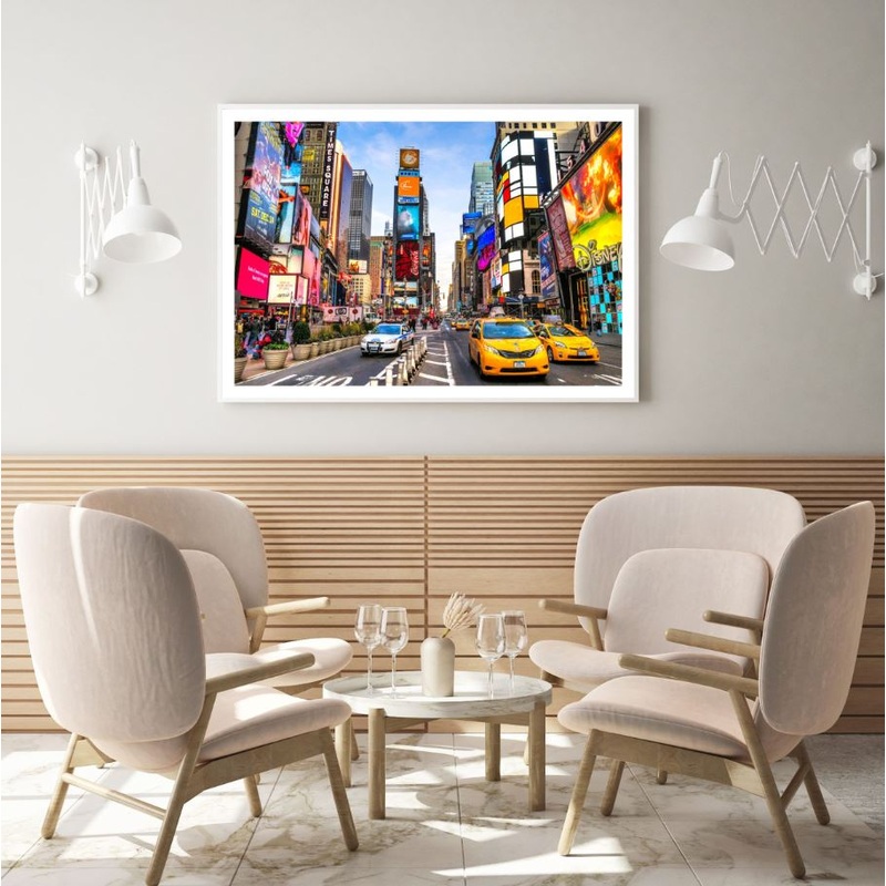 NY Busy City Photograph Home Decor Premium Quality Poster Print Choose Your Sizes