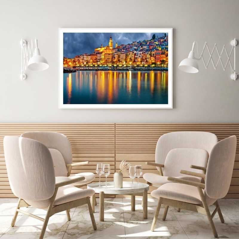 River & City Scenery Photograph Home Decor Premium Quality Poster Print Choose Your Sizes