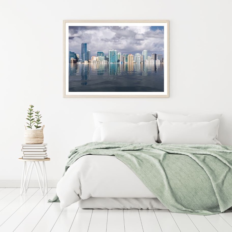 Sea & City Scenery View Home Decor Premium Quality Poster Print Choose Your Sizes