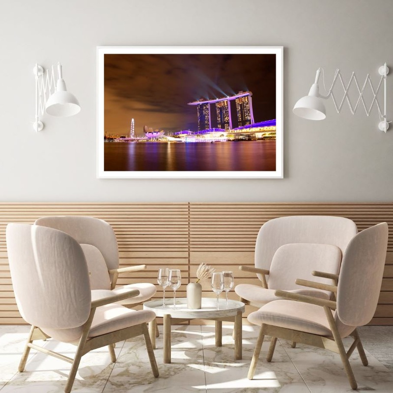 Singapore Night Scenery View Home Decor Premium Quality Poster Print Choose Your Sizes