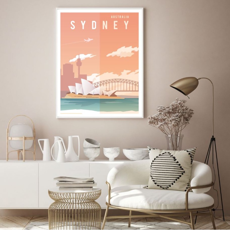 Sydney Australia Vector Art Home Decor Premium Quality Poster Print Choose Your Sizes
