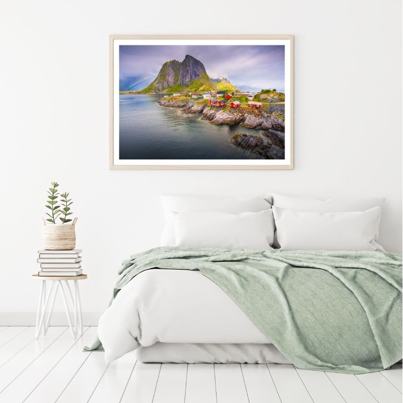 Village Near Sea Scenery View Photograph Home Decor Premium Quality Poster Print Choose Your Sizes