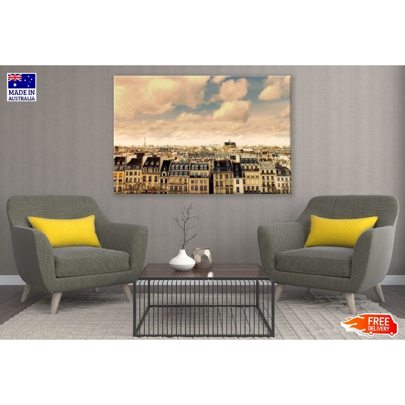 Aerial Skyline of Paris on City Center, Paris France Print 100% Australian Made