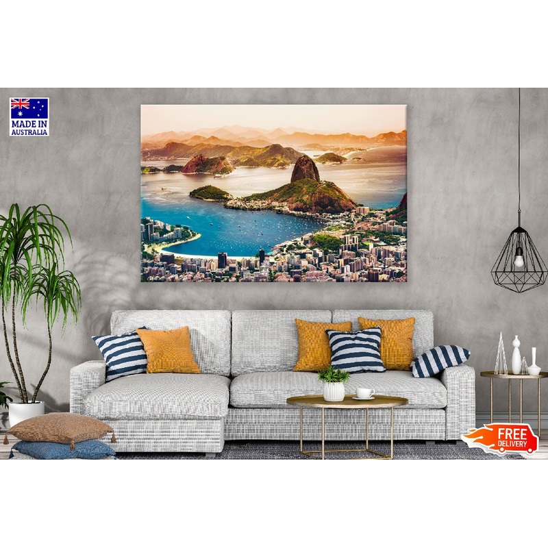 Botafogo Beach in Brazil Sunset Photograph Print 100% Australian Made