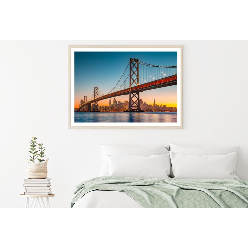 Bridge Over Sea City View Home Decor Premium Quality Poster Print Choose Your Sizes