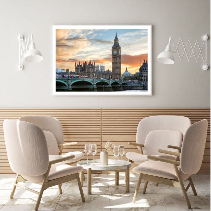 London City Sunrise Photograph Home Decor Premium Quality Poster Print Choose Your Sizes