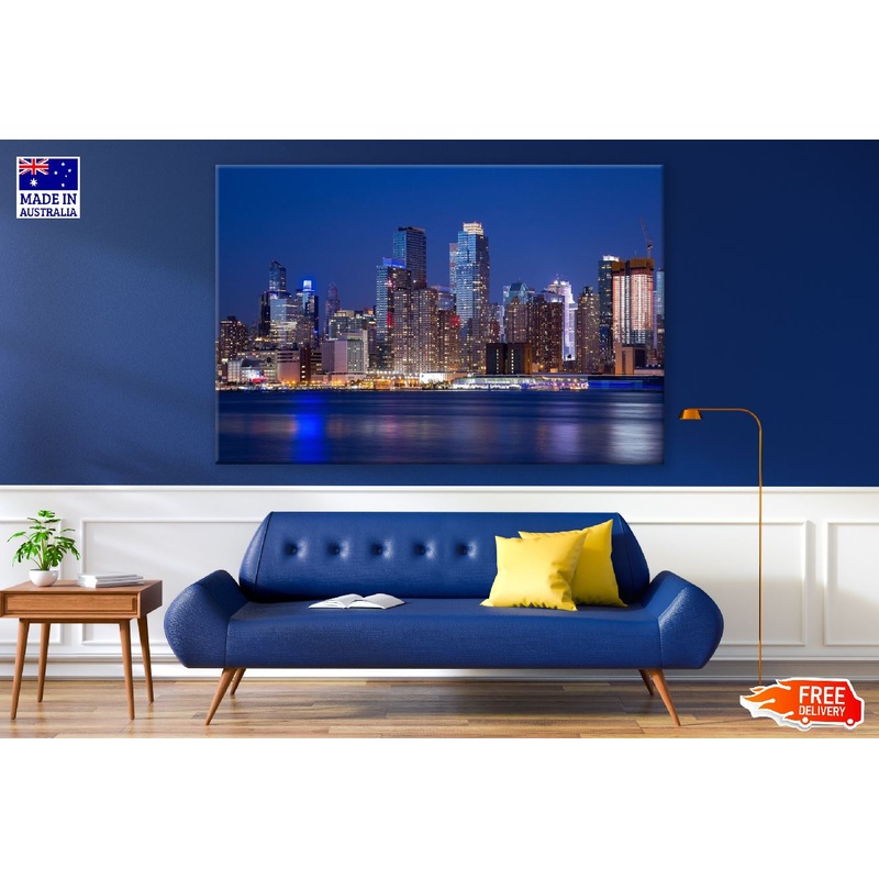 Manhattan, Cityscape New York at Night Photograph Print 100% Australian Made
