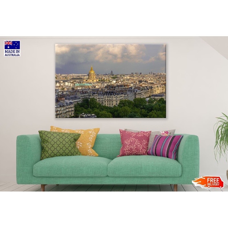 Paris Cityscape, France Aerial View Photograph Print 100% Australian Made