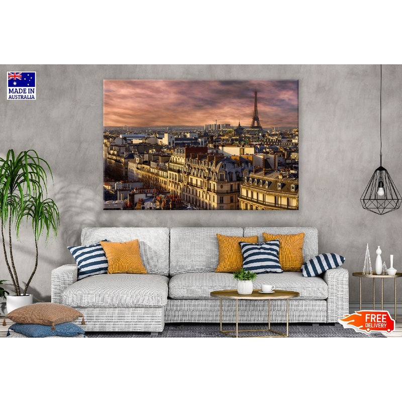 Parisian Skyline with the Eiffel Tower Photograph Print 100% Australian Made