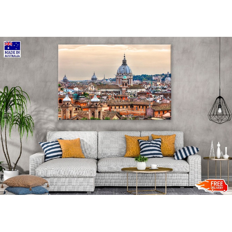 Roofs & Cityscape of Rome, Italy Photograph Print 100% Australian Made