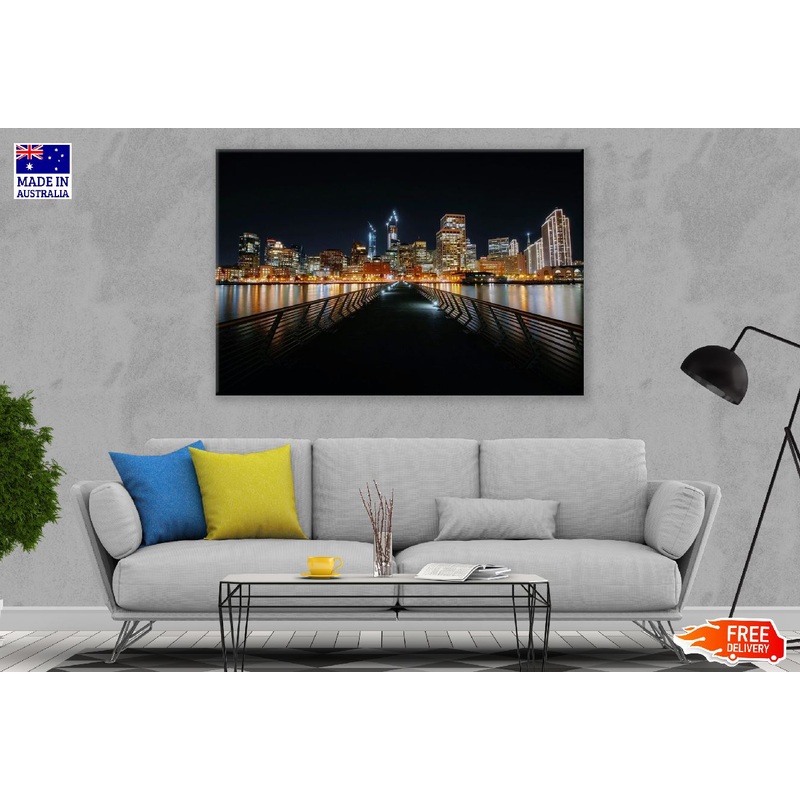 San Francisco from Pier Night View Photograph Print 100% Australian Made
