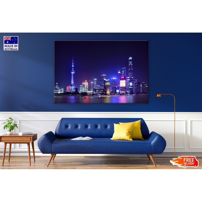 Shanghai Night View Photograph Print 100% Australian Made