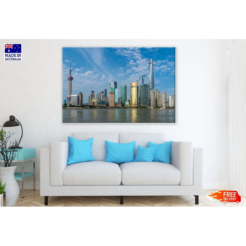 Shanghai Tower Skyline Aerial View Photograph Print 100% Australian Made