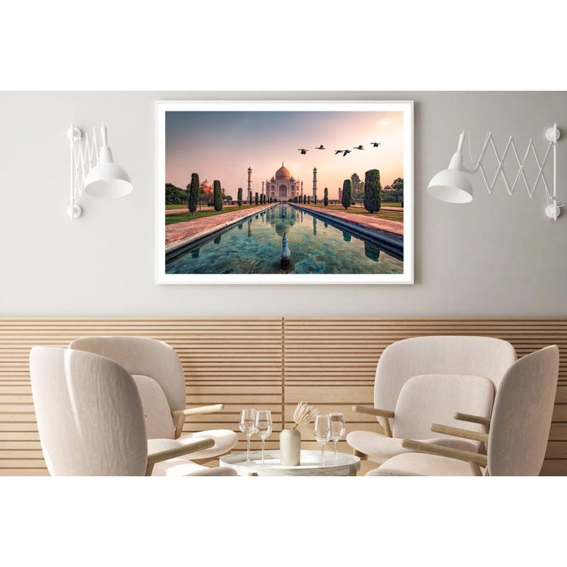 Taj Mahal Scenery Photograph Home Decor Premium Quality Poster Print Choose Your Sizes