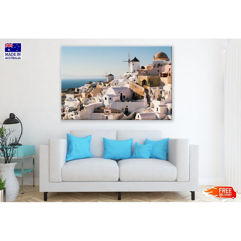 Thera City on Santorini, Greece Photograph Print 100% Australian Made