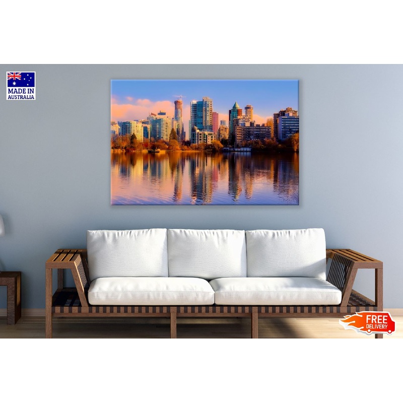 Vancouver City, Canada Sunset View Photograph Print 100% Australian Made
