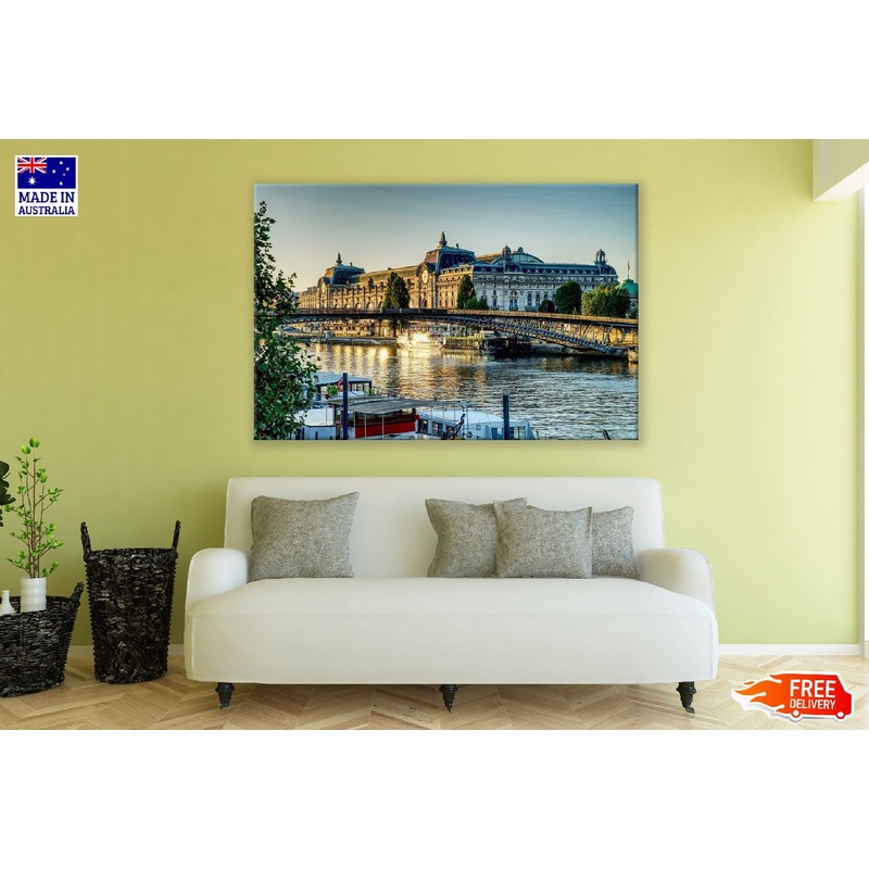 View of Musee d'Orsay from Seine River in Paris, France Print 100% Australian Made