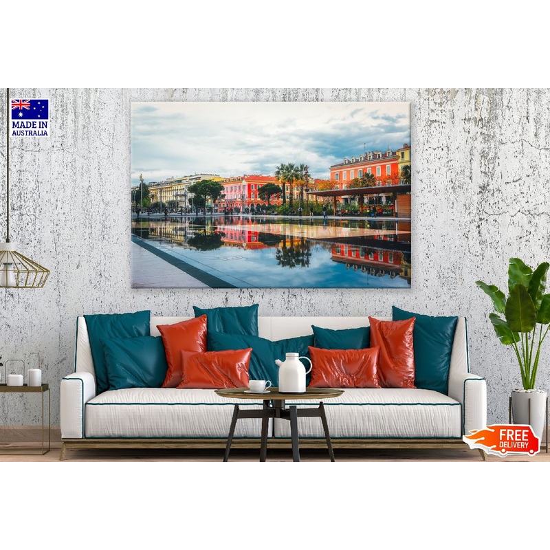 Winter Resort Town of the Riviera, France Print 100% Australian Made