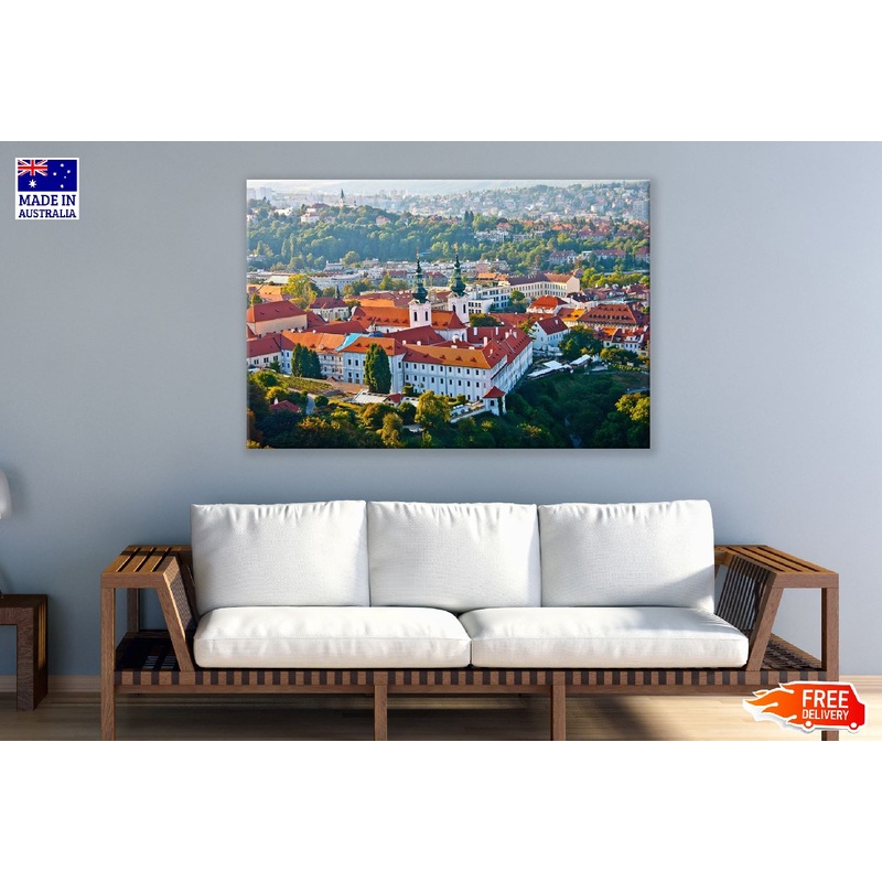 Aerial View at Capital Town of Croatia Print 100% Australian Made
