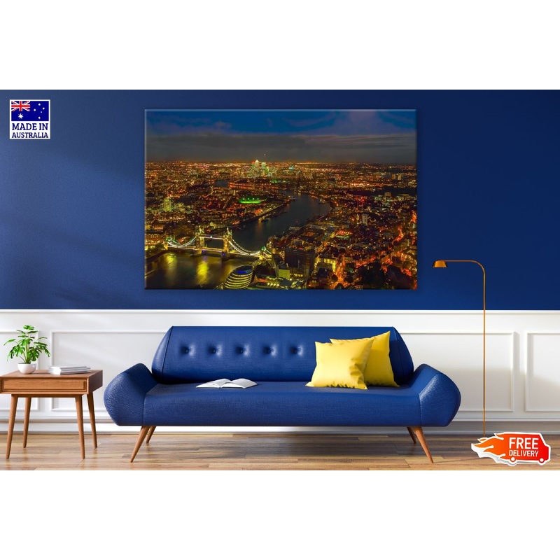 London City Night Time View Photograph Print 100% Australian Made