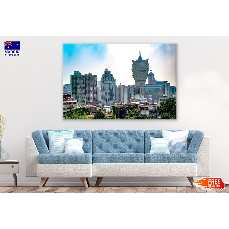 Macao Skyline View, China Print 100% Australian Made