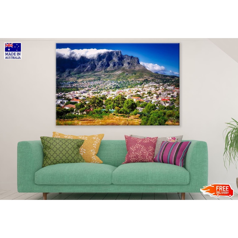 Maclear's Beacon Mountain & Cityscape South Africa Print 100% Australian Made