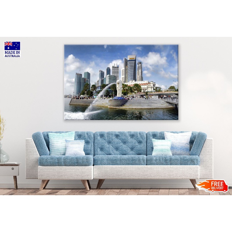 Merlion Park & Sky View Photograph, Singapore Print 100% Australian Made