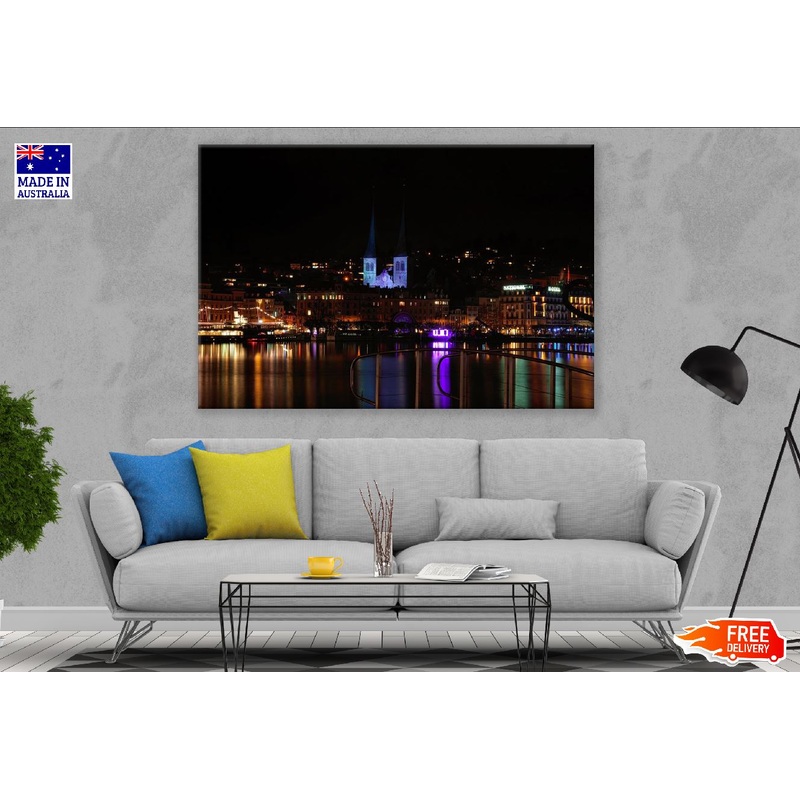 Metropolitan Area Night View Photograph Print 100% Australian Made