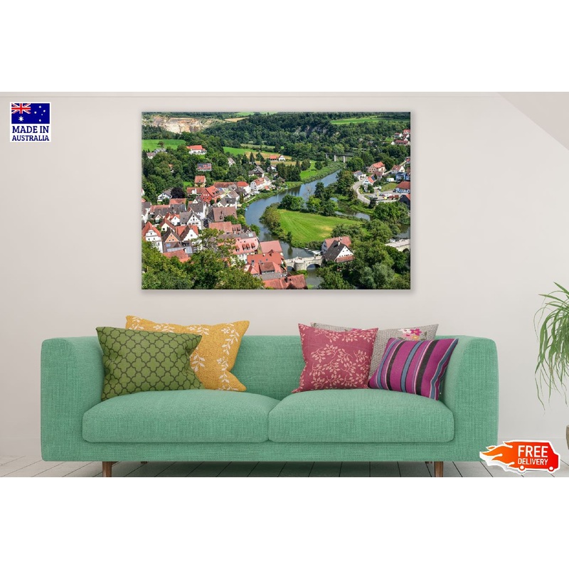 Old Town Harburg, River, Germany Photograph Print 100% Australian Made