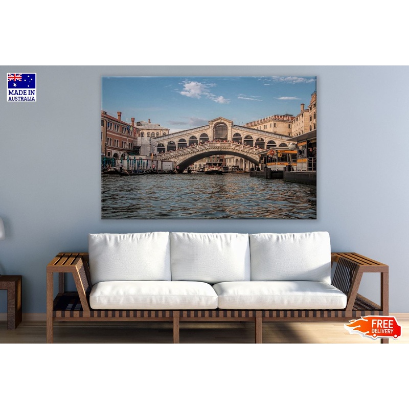 Rialto Bridge Grand Canal in Venice, Italy Print 100% Australian Made