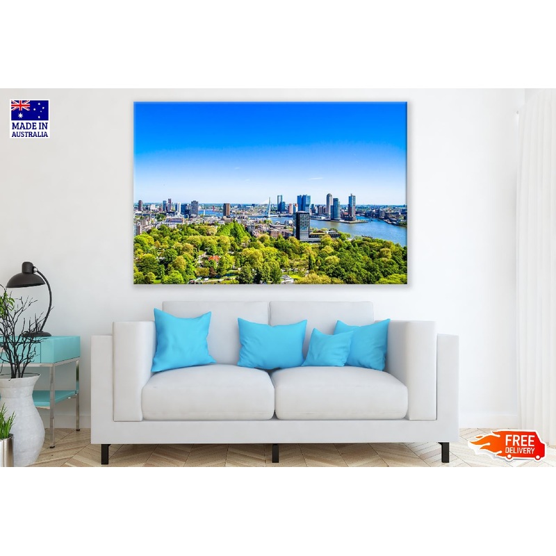 Rotterdam City & Lake Photograph, Netherlands Print 100% Australian Made
