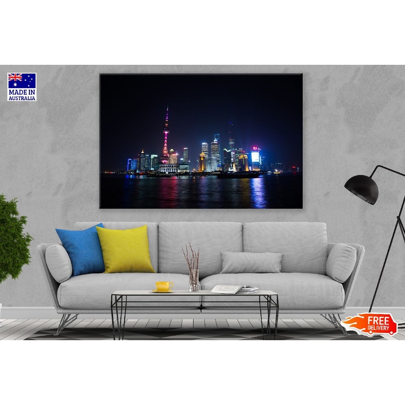 Shanghai City, China Night Photograph Print 100% Australian Made